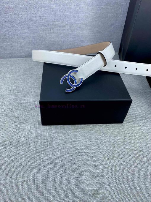 Width 3.0cm Chanel women's belt with new soft lining, imported calf leather, and exquisite d p8rgmchj - Image 8