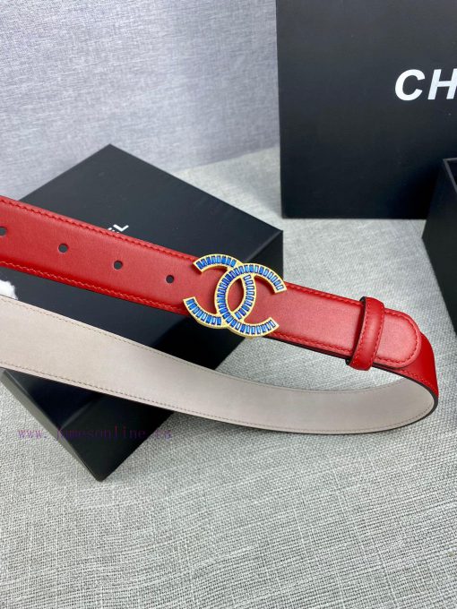 Width 3.0cm Chanel women's belt with new soft lining, imported calf leather, and exquisite d q16i576u - Image 7