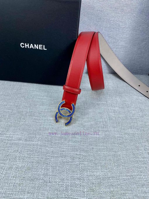 Width 3.0cm Chanel women's belt with new soft lining, imported calf leather, and exquisite d q16i576u - Image 8