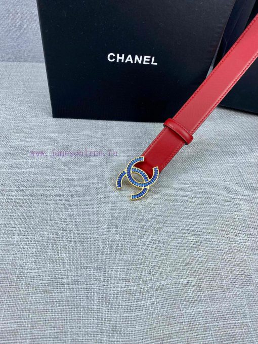Width 3.0cm Chanel women's belt with new soft lining, imported calf leather, and exquisite d q16i576u - Image 10