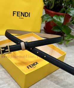 FENDL/Fendi width 20MM, imported calf leather, matched with ruthenium palladium plated F-buc q8wh7g2d
