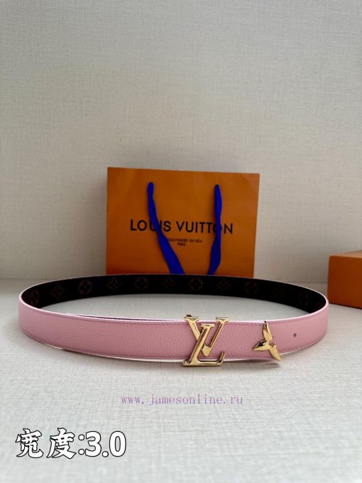 This 3.4-wide LV Initiales double-sided belt is made of brand new lychee leather, with a ric 7sar8gw0