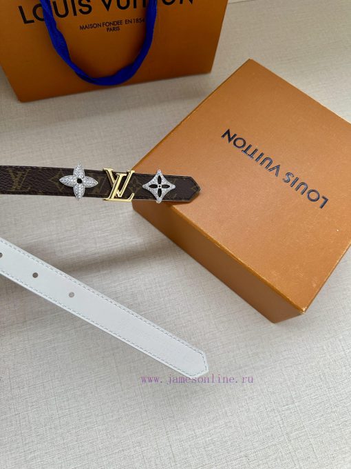 The 2.0-wide LV Trio double-sided belt is made of delicate cowhide leather and Monogram canv vpfcyc61 - Image 6
