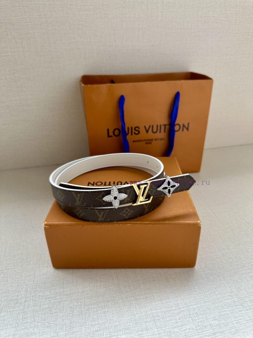 The 2.0-wide LV Trio double-sided belt is made of delicate cowhide leather and Monogram canv vpfcyc61 - Image 7
