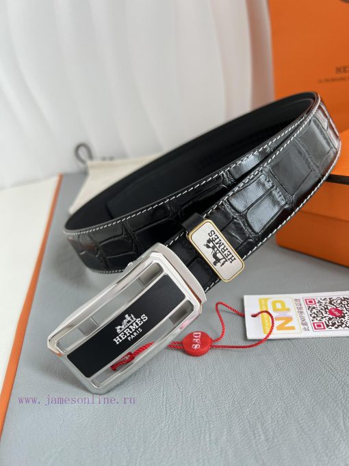 Hermes Her.. Mes ️ Automatic belt buckle waist beltAutomatic buckle, made of pure steel mate tiawteza