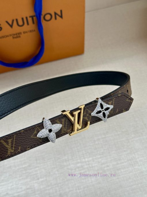 The 2.0-wide LV Trio double-sided belt is made of delicate cowhide leather and Monogram canv oeyq9jal - Image 3