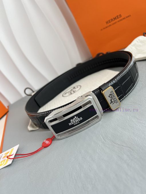 Hermes Her.. Mes ️ Automatic belt buckle waist beltAutomatic buckle, made of pure steel mate tiawteza - Image 4