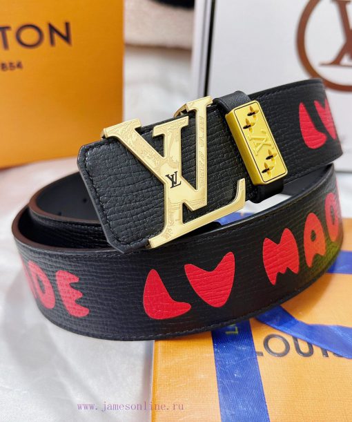 Belt LV Louis Reproduction-The waistband is made of 100% imported original cowhide, ensuring ks4j82ho - Image 2