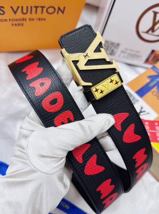 Belt LV Louis Reproduction-The waistband is made of 100% imported original cowhide, ensuring ks4j82ho - Image 5
