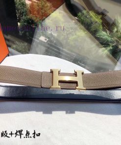 Hermes HermesMen's double-sided original leather waist belt 38mm, paired with stainless stee njwndwsg