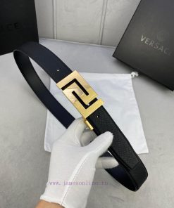 Width 3.5cm Versace This soft palm patterned leather belt features a geometric Greek loop bu rlsq4ij2