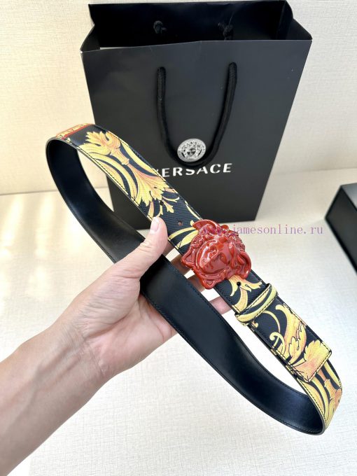 Width 4.0cm Versace This Palazzo belt is made of cowhide fabric and adorned with Le Pop Clas dhg8cc8k - Image 4