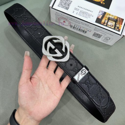 Belt Gucci Gucci ️ Diamond studdedBelt made of 100% head layer cowhide, guaranteed genuine l b5aqkctc - Image 6