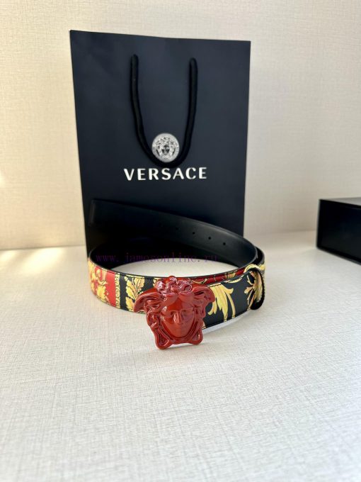 Width 4.0cm Versace This Palazzo belt is made of cowhide fabric and adorned with Le Pop Clas dhg8cc8k - Image 7