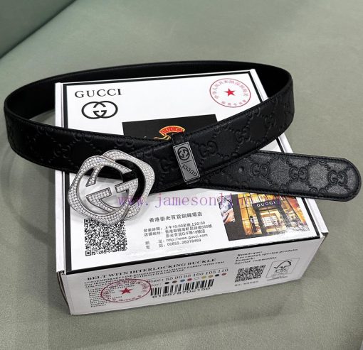 Belt Gucci Gucci ️ Diamond studdedBelt made of 100% head layer cowhide, guaranteed genuine l b5aqkctc - Image 8