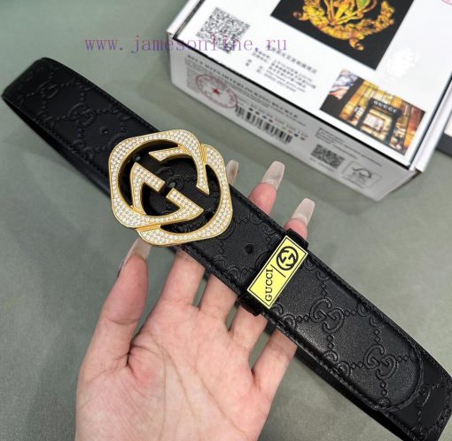 Belt Gucci Gucci ️ Diamond studdedBelt made of 100% head layer cowhide, guaranteed genuine l rqchprve - Image 3