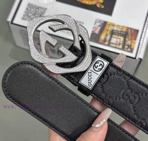 Belt Gucci Gucci ️ Diamond studdedBelt made of 100% head layer cowhide, guaranteed genuine l h8glx7aw - Image 6