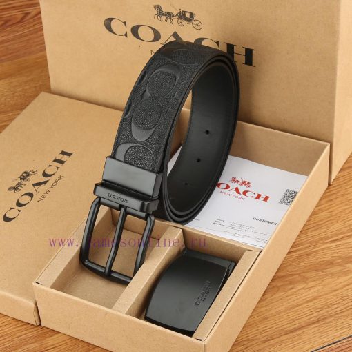 Double buckle - Coach, 3.8CM width, top layer cowhide belt with new buckle belt length of 10 i2w4qbe3 - Image 3