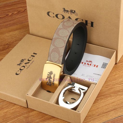 Double buckle - Coach, 3.8CM width, top layer cowhide belt with new buckle belt length of 10 e3nu34e8 - Image 2