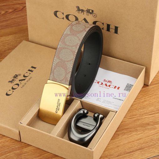 Double buckle - Coach, 3.8CM width, top layer cowhide belt with new buckle belt length of 10 hmpkmkzx - Image 4