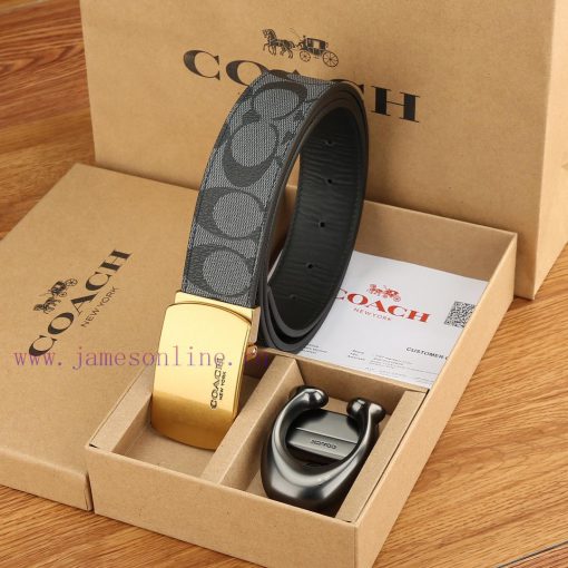 Double buckle - Coach, 3.8CM width, top layer cowhide belt with new buckle belt length of 10 hmpkmkzx - Image 6