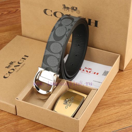 Double buckle - Coach, 3.8CM width, top layer cowhide belt with new buckle belt length of 10 1p4w8vas - Image 2