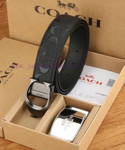 Double buckle - Coach, 3.8CM width, top layer cowhide belt with new buckle belt length of 10 xpm0dikt