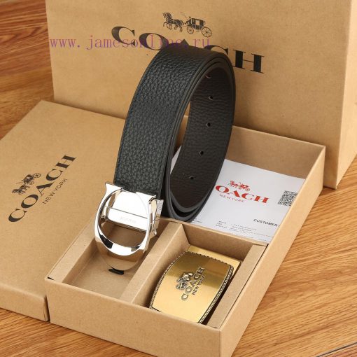 Double buckle - Coach, 3.8CM width, top layer cowhide belt with new buckle belt length of 10 1p4w8vas - Image 3