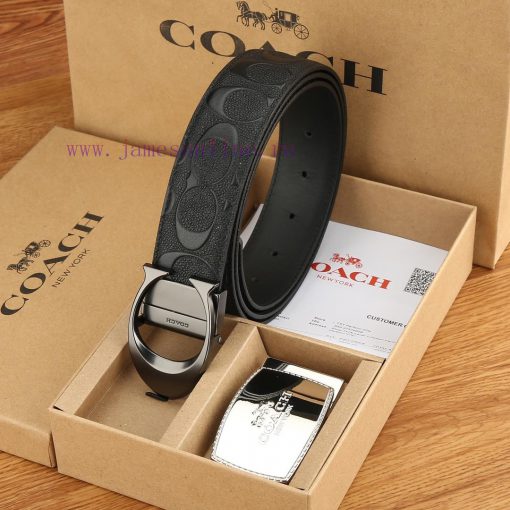 Double buckle - Coach, 3.8CM width, top layer cowhide belt with new buckle belt length of 10 xpm0dikt - Image 2