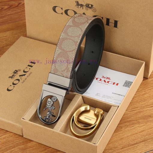 Double buckle - Coach, 3.8CM width, top layer cowhide belt with new buckle belt length of 10 48j1dqeh - Image 3