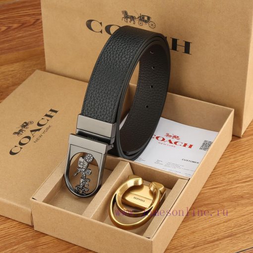 Double buckle - Coach, 3.8CM width, top layer cowhide belt with new buckle belt length of 10 48j1dqeh - Image 5