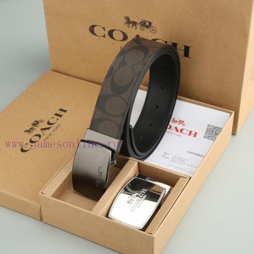 Double Button - CoachWith a width of 3.8CM and a leather belt body paired with a new buckle eterwuue