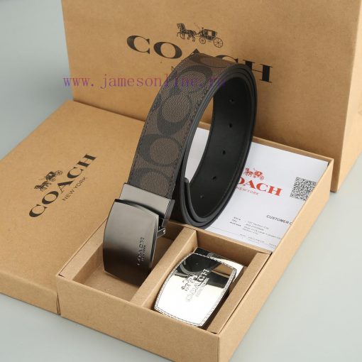Double Button - CoachWith a width of 3.8CM and a leather belt body paired with a new buckle eterwuue - Image 2