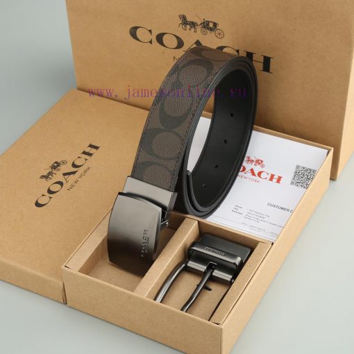 Double Button - CoachWith a width of 3.8CM and a leather belt body paired with a new buckle eterwuue - Image 3