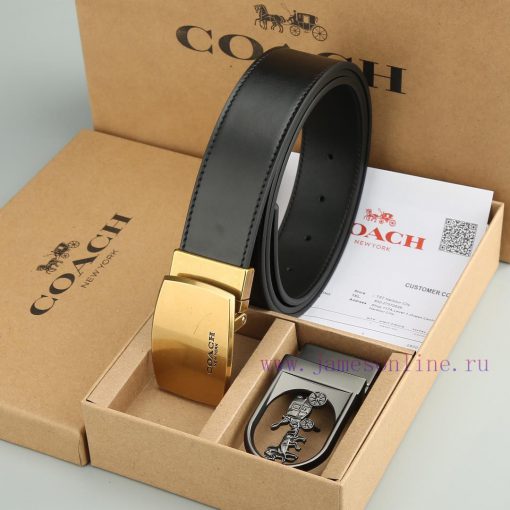 Double Button - CoachWith a width of 3.8CM and a leather belt body paired with a new buckle n1m3knqk - Image 3