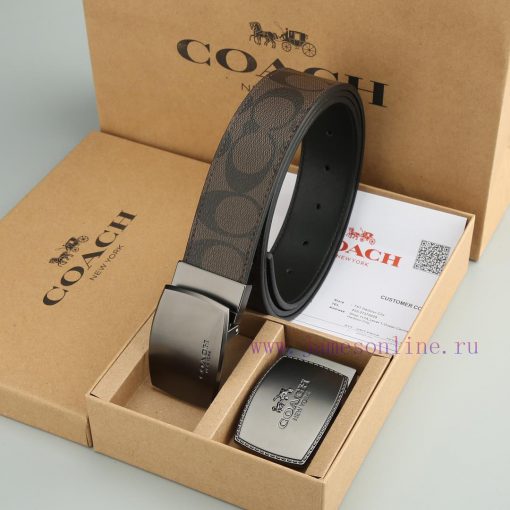 Double Button - CoachWith a width of 3.8CM and a leather belt body paired with a new buckle eterwuue - Image 6