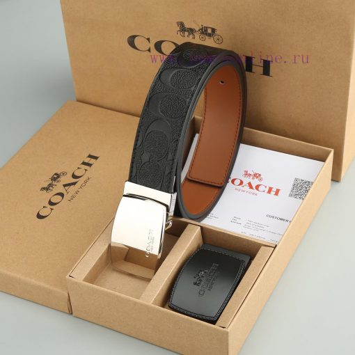 Double Button - CoachWith a width of 3.8CM and a leather belt body paired with a new buckle 8qej66xs - Image 5