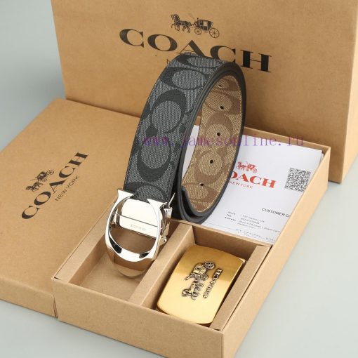 Double Button - CoachWith a width of 3.8CM and a leather belt body paired with a new buckle t9x0vfhu - Image 3