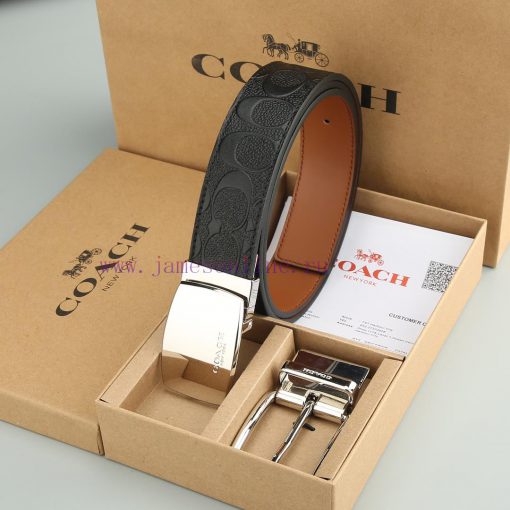 Double Button - CoachWith a width of 3.8CM and a leather belt body paired with a new buckle 8qej66xs - Image 9