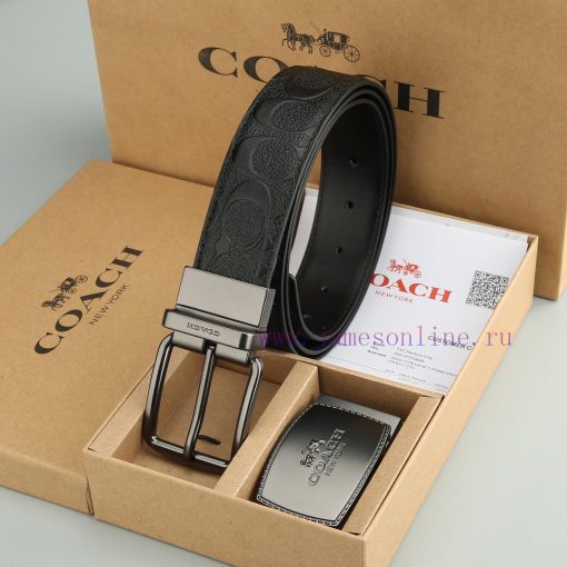 Double Button - CoachWith a width of 3.8CM and a leather belt body paired with a new buckle wzfvip29 - Image 3