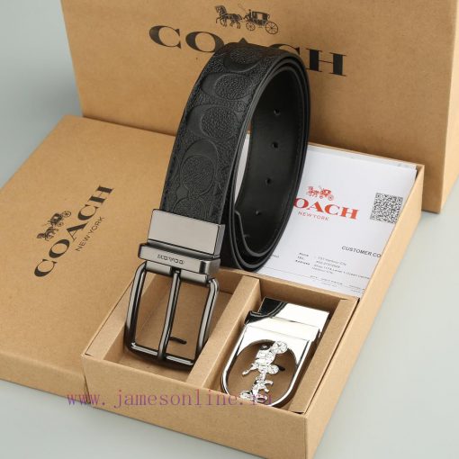 Double Button - CoachWith a width of 3.8CM and a leather belt body paired with a new buckle wzfvip29 - Image 5