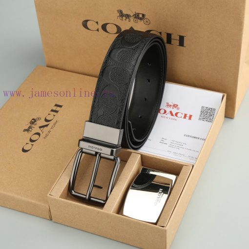 Double Button - CoachWith a width of 3.8CM and a leather belt body paired with a new buckle wzfvip29 - Image 8