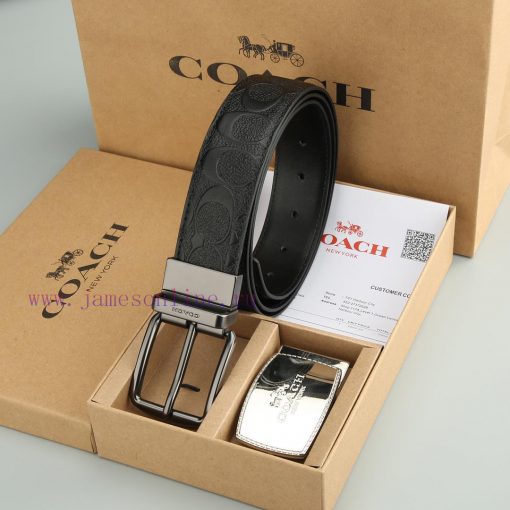 Double Button - CoachWith a width of 3.8CM and a leather belt body paired with a new buckle wzfvip29 - Image 9