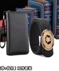 Belt and wallet two-piece setWooden box with accompanying picturesVERSACE Belt+Wallet SetBuc rqtxg5j3
