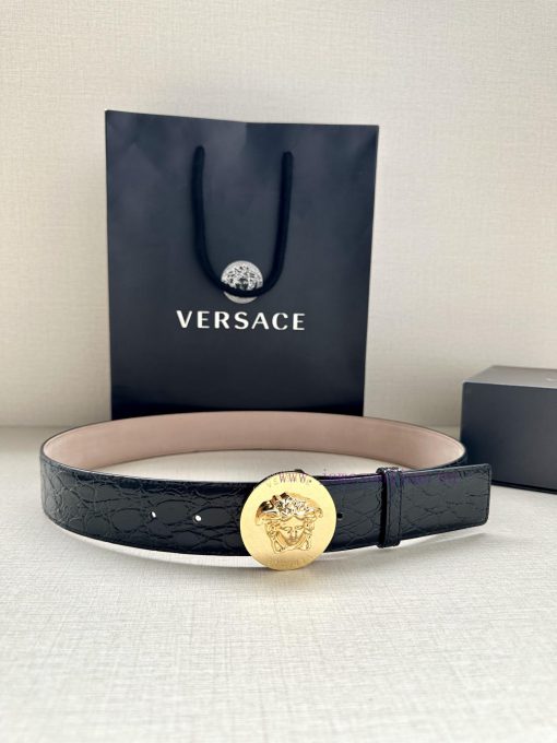 Width 4.0cm Versace This fashionable belt is made of soft calf leather and features a three- h1jotx6f - Image 6