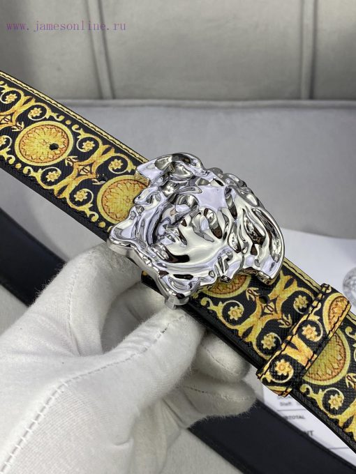Width 4.0cm Versace This Palazzo belt is made of cowhide fabric and adorned with Le Pop Clas usozdtnp - Image 5