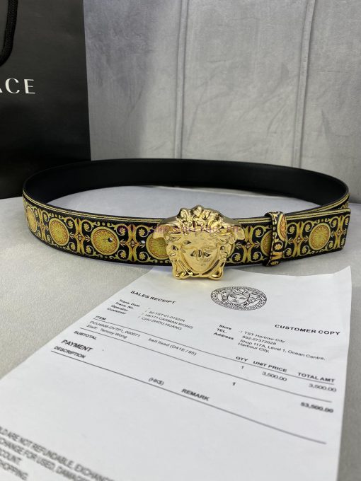 Width 4.0cm Versace This Palazzo belt is made of cowhide fabric and adorned with Le Pop Clas usozdtnp - Image 6