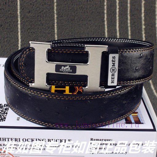 Hermes Her.. Mes ️ Ostrich patternIdentify and receive a punch as a giftMaterial: 100% head r2c65agk - Image 3