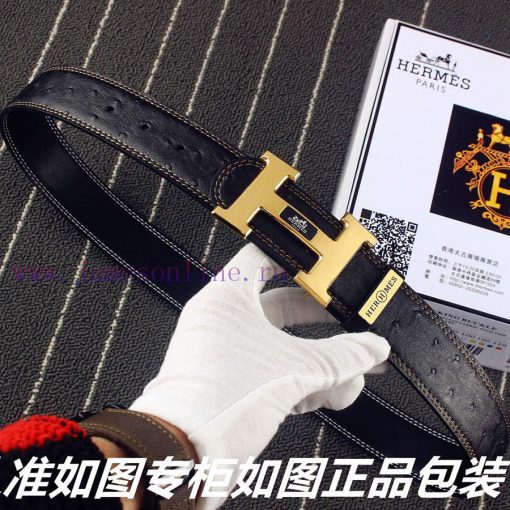 Hermes Her.. Mes ️ Ostrich patternIdentify and receive a punch as a giftMaterial: 100% head 30hj00gv - Image 5