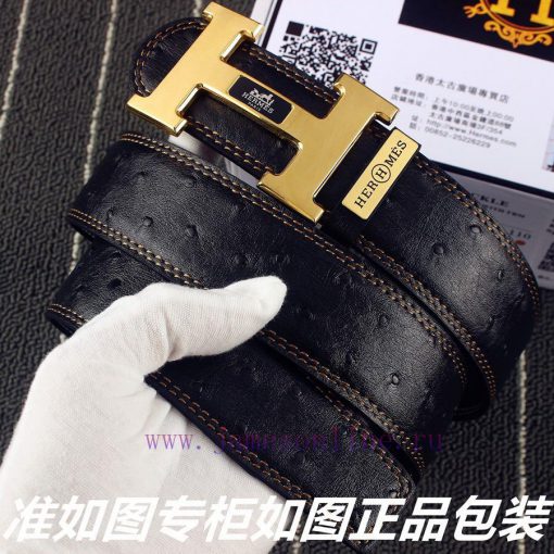 Hermes Her.. Mes ️ Ostrich patternIdentify and receive a punch as a giftMaterial: 100% head irld9qk3 - Image 2